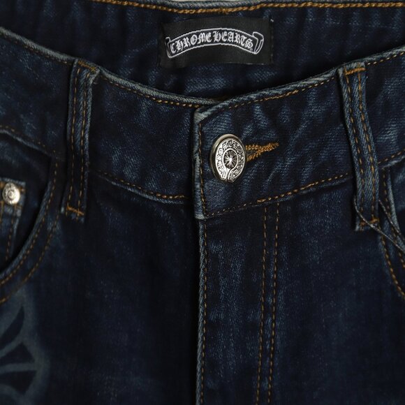 Chrome Hearts Cross Denim Pants Blue - Picture 3 of 7